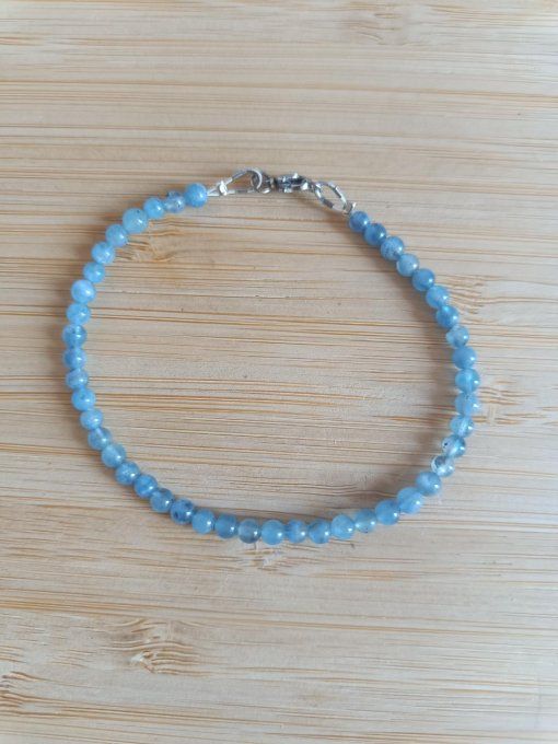 Bracelet aigue marine "Développement personnel" -  20 cm 