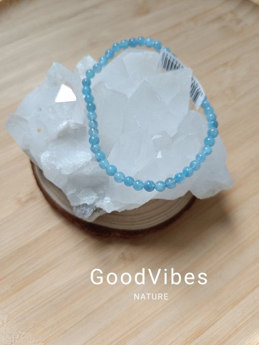 Bracelet DEVELOPPEMENT PERSONNEL Aigue Marine 18 cm