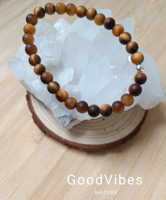 Bracelet CONFIANCE EN SOI Oeil de tigre 18 cm