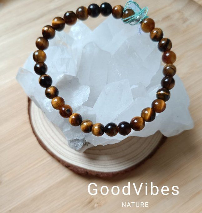 Bracelet CONFIANCE EN SOI Oeil de Tigre 19 cm