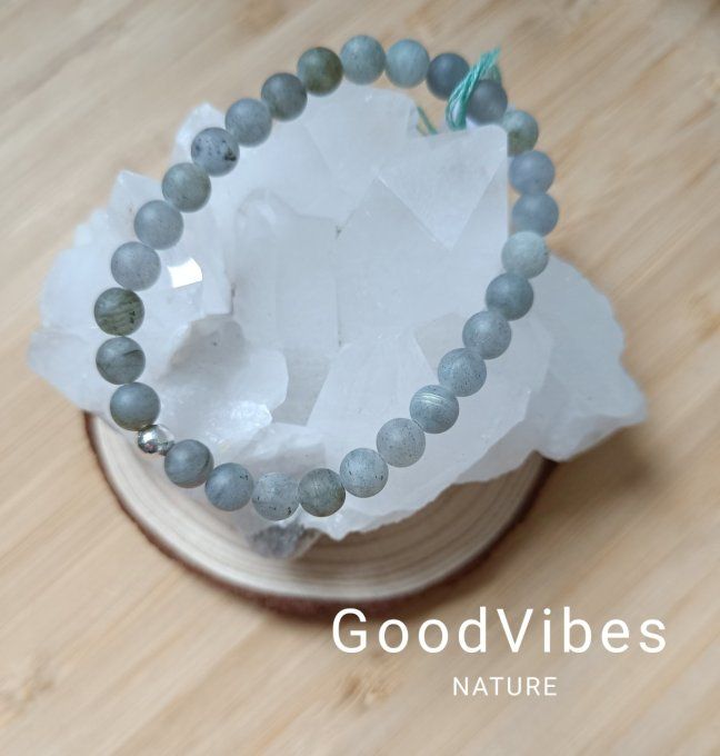 Bracelet ENERGIES NEGATIVES / EQUILIBRE DES EMOTIONS Labradorite 18 cm