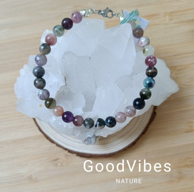 Bracelet Tourmaline "Confiance en soi / Equilibre des émotions " 19 cm