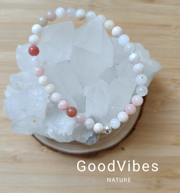 Bracelet Opale Rose 19 cm