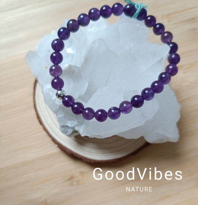 Bracelet Améthyste  "Addictions/Stress"