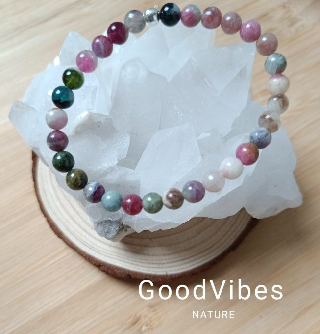 Bracelet Tourmaline "Confiance en soi / Equilibre des émotions " 18 cm