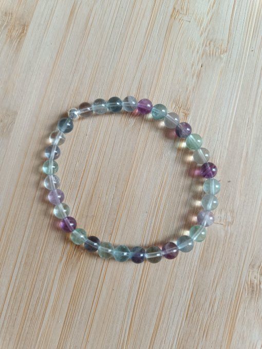 Bracelet fluorine multicolore "Calme / Sagesse "