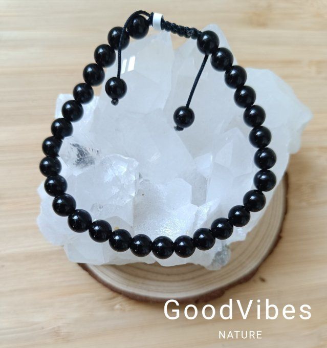 Bracelet Shamballa Obsidienne - 6mm