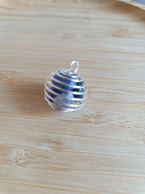 Pendentif cage sodalite 